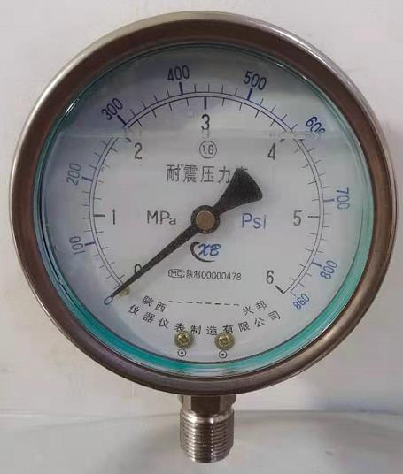 不锈钢耐震压力表，YTFN-60/100/150,Y-60BFZ/100BFZ/150BFZ，2.5级，1.6级